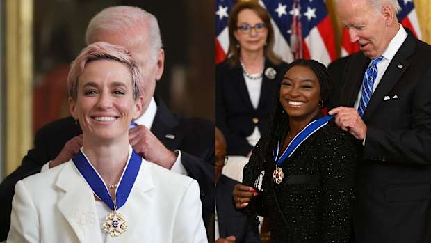 megan rapinoe simone biles medal of freedom
